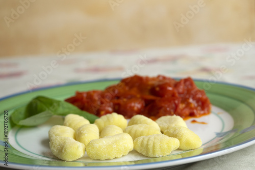 gnocchi with tomato sauce and basil