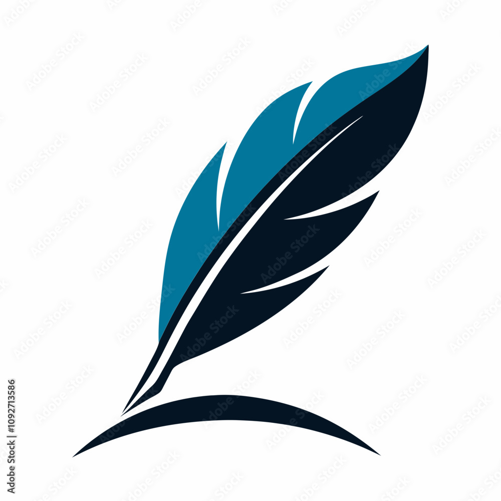 Obraz premium pen logo vector and illustration, white background 