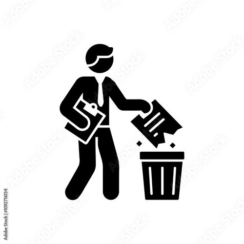 Disposing of documents icon