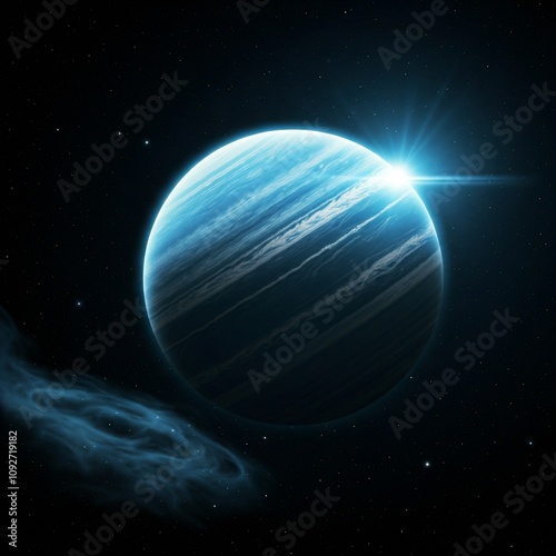 Wallpaper Mural Azure Orb Floating in the Cosmos Torontodigital.ca