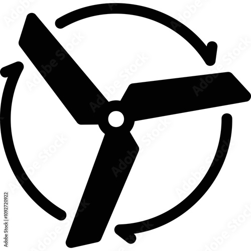 Simple vector icon propeller