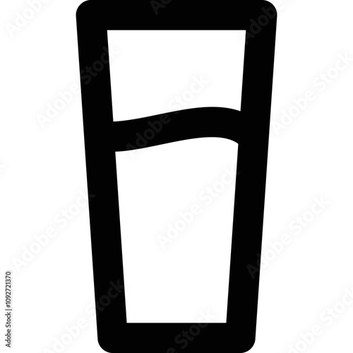 Simple vector icon glass of water