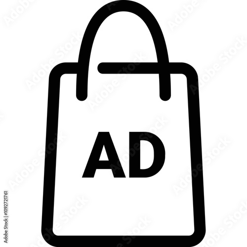 Simple vector icon plastic bag