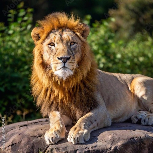 A macro photo of a lion lying on its back, paws in the air, deep focus on its playful expression and the details of its body, high-angle shot showing its full body in a relaxed, unguarded moment in th photo