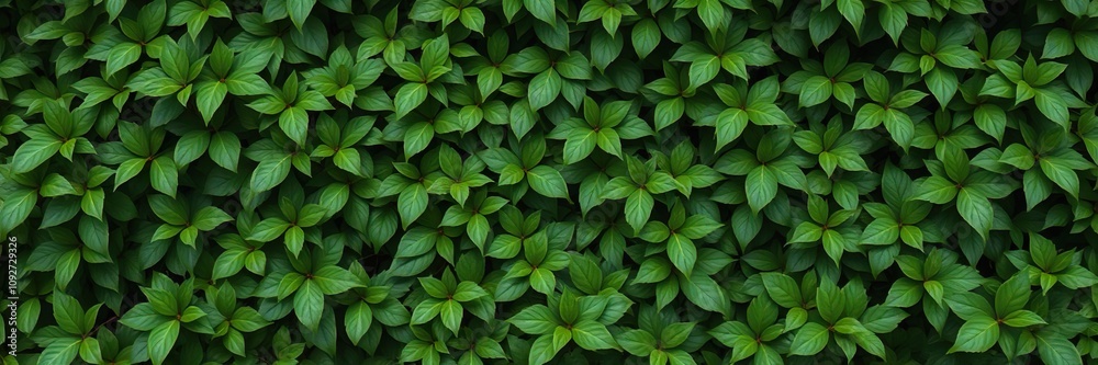 Dense foliage of green leaves covering a natural background texture creating a sense of overgrowth and vitality, foliage texture, verdant landscape Dense foliage of green leaves covering a natural background texture creating a sense of overgrowth and vitality, foliage texture, verdant landscape