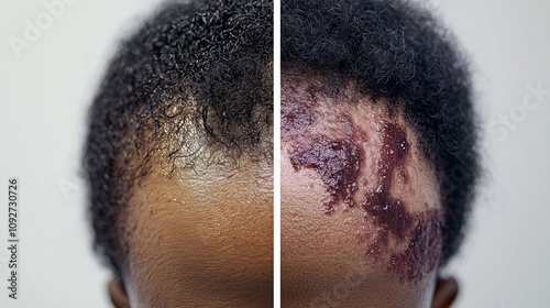 Seborrheic Dermatitis Before & After Scalp Treatment Images photo