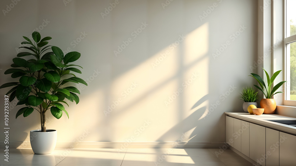 Money Tree in a Minimalist Kitchen Money Tree in a Minimalist Kitchen