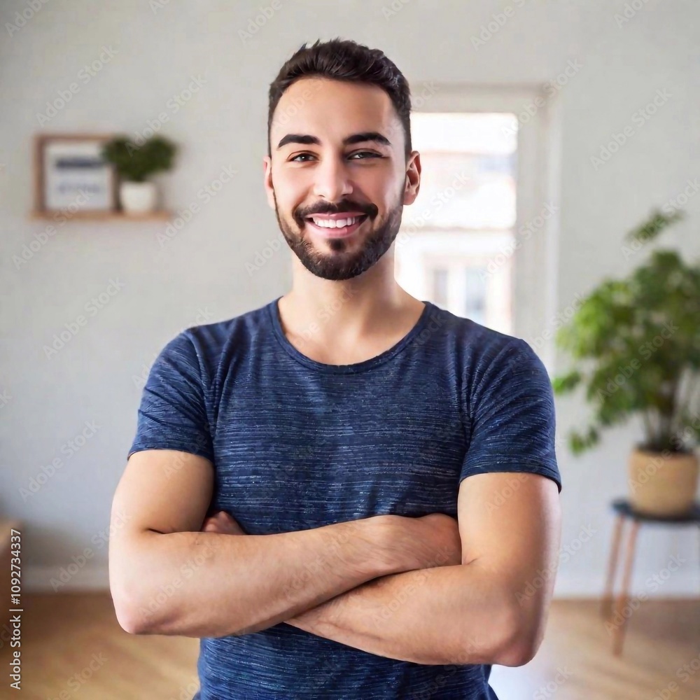 young hispanic man smiling confident at camera young hispanic man smiling confident at camera