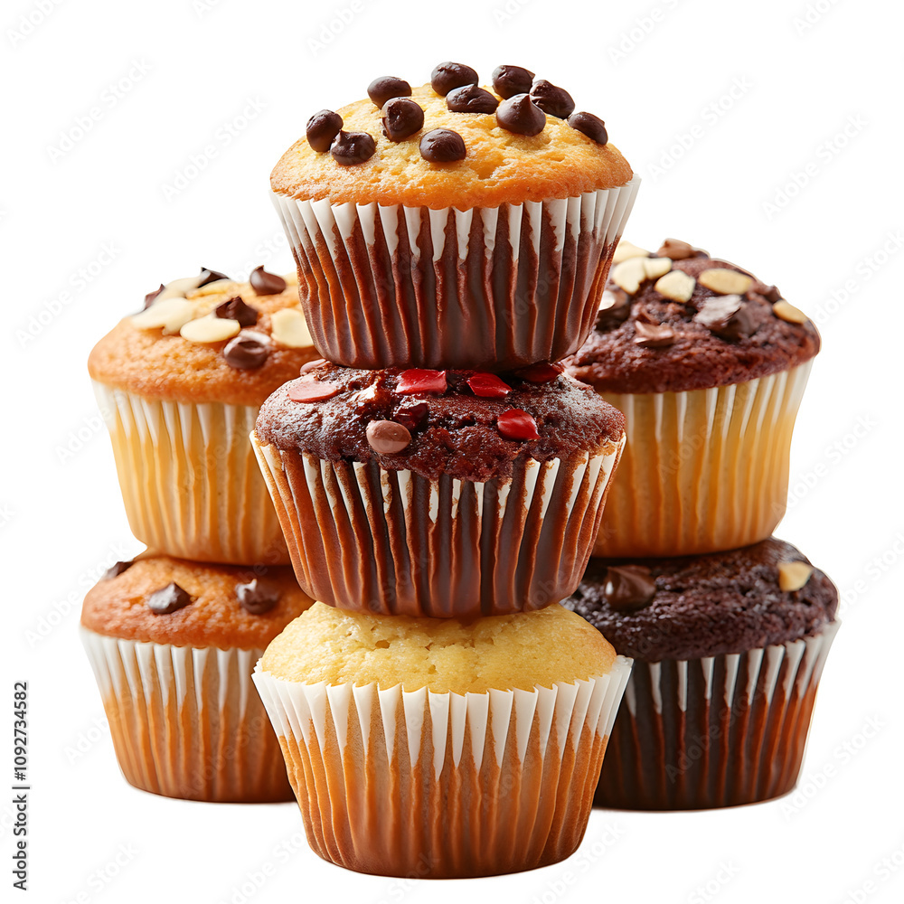 stack of muffins