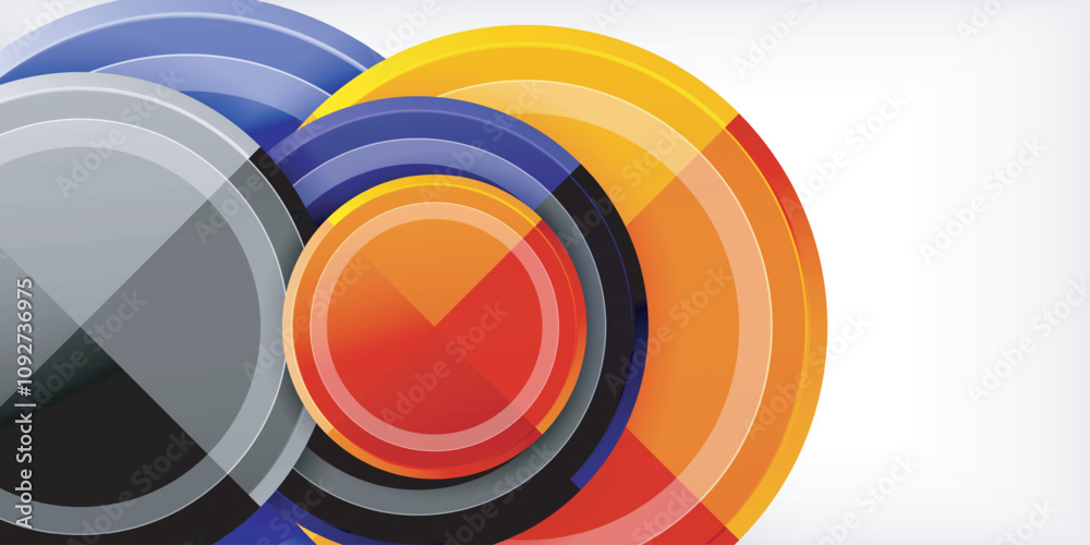 Geometric design abstract background - circles Geometric design abstract background - circles