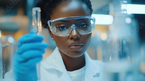 Scientists conducting drug research in a sterile lab