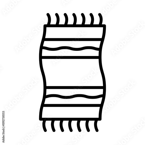 Beach Towel line icon