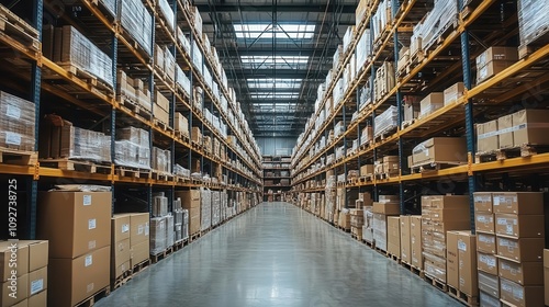 Warehouse with industrial automation systems