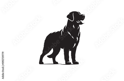 dog silhouette vector outline logo illustration