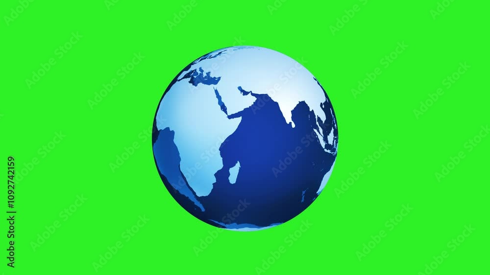 Earth rotating loop, Map of the Planet isolated on Green screen chroma key. Blue futuristic Globe for News, Global events, World premiere. Earth rotating loop, Map of the Planet isolated on Green screen chroma key. Blue futuristic Globe for News, Global events, World premiere.
