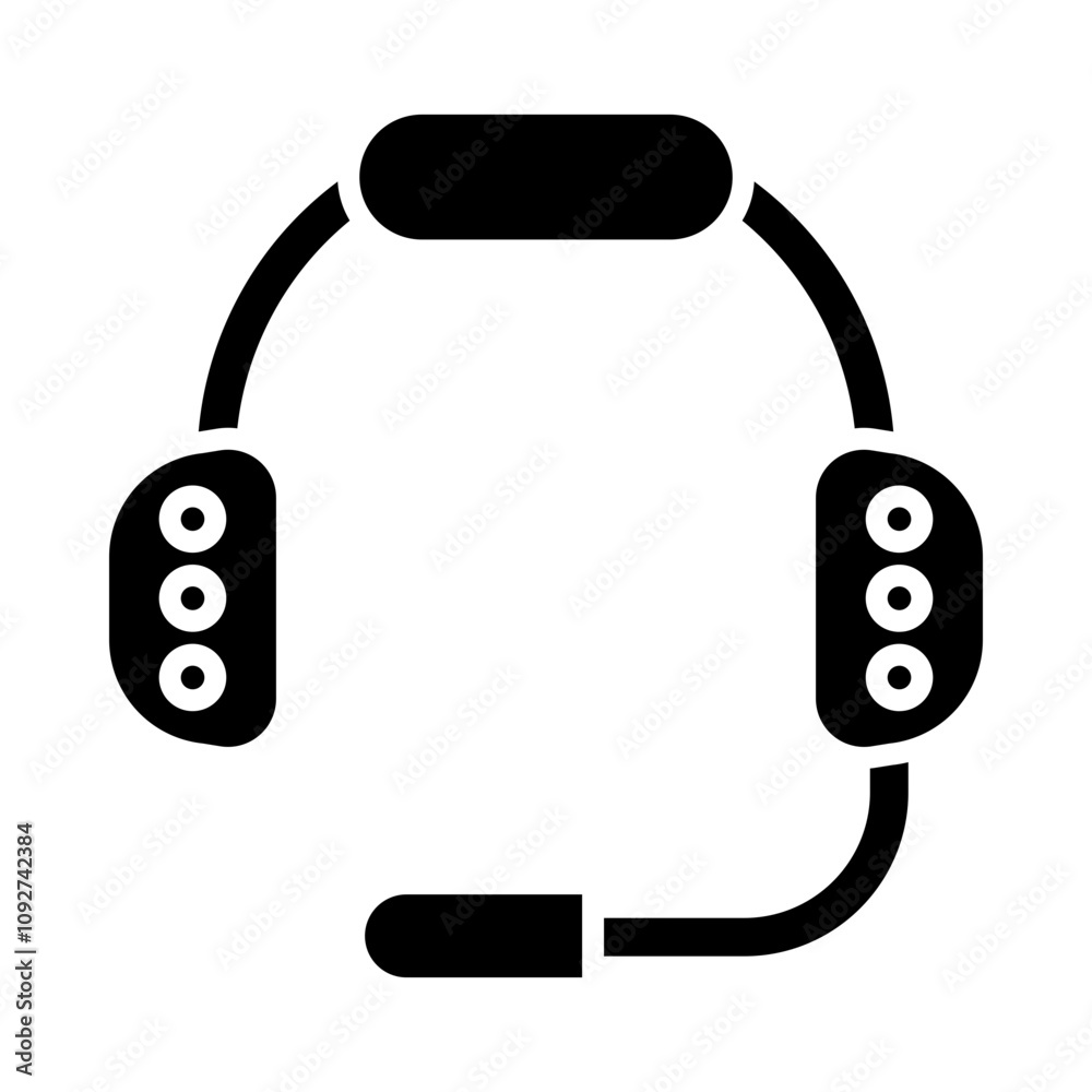 Headset glyph icon