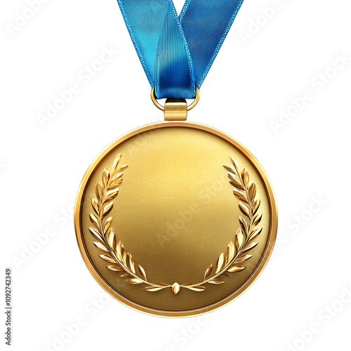 gold medal with ribbon for awards  photo