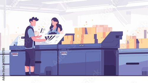 Print Colors Concept: Man and Woman in Vibrant Design