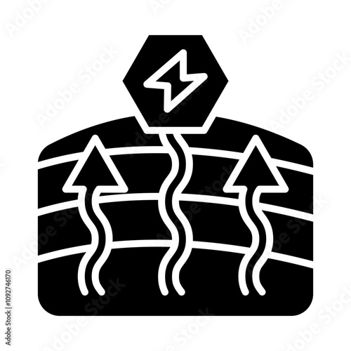 Geothermal Energy glyph icon