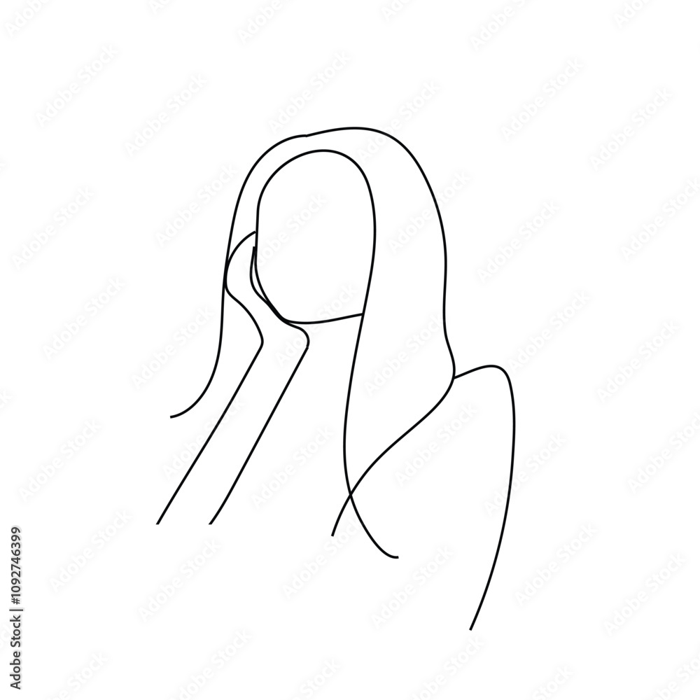 woman abstract body line drawing woman abstract body line drawing