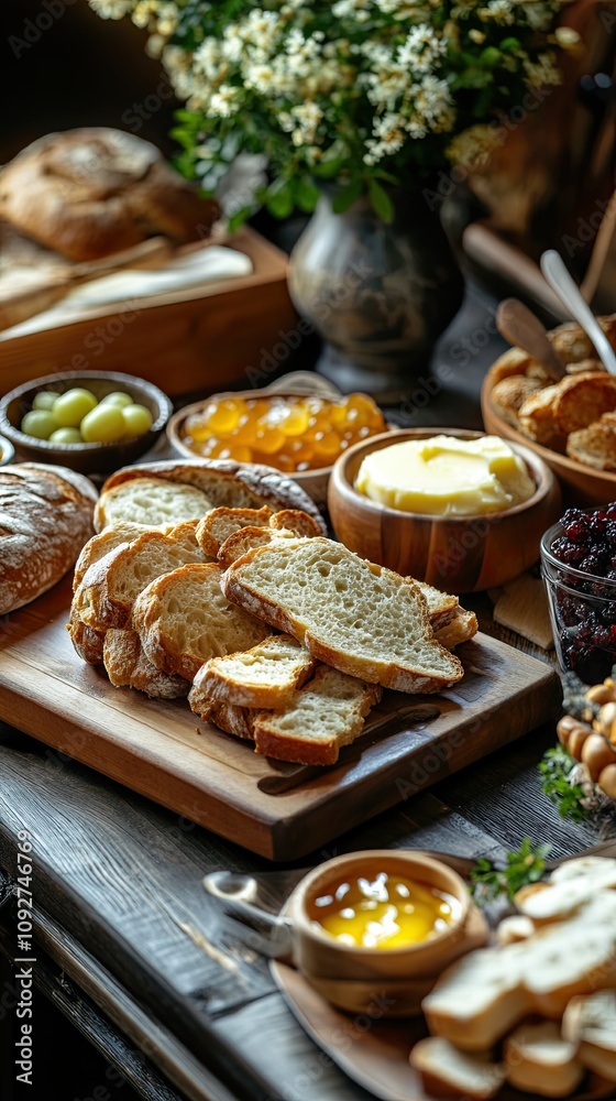 Breakfast Buffet with Fresh Pastries and Juices Breakfast Buffet with Fresh Pastries and Juices