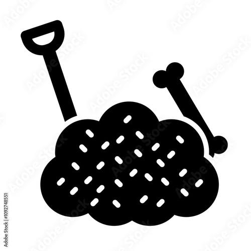 Archaeological site glyph icon