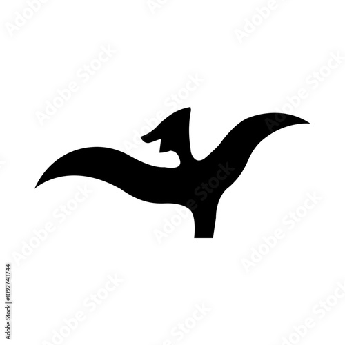 Pterodactyl glyph icon