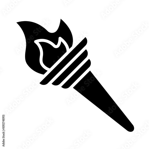 Torch glyph icon
