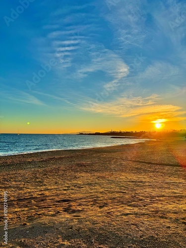Atardecer playa de Aguilas 