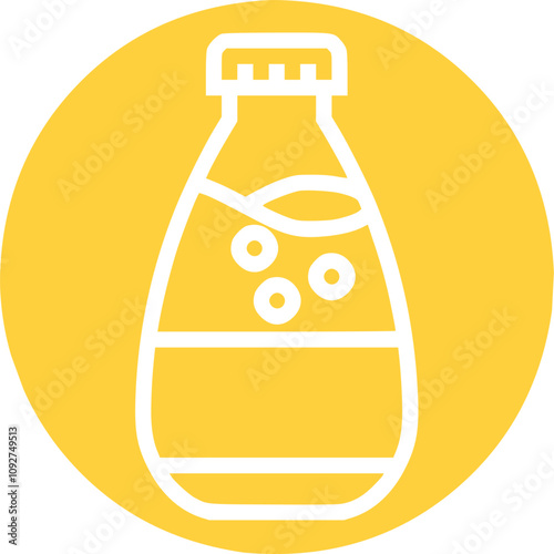 Water Bottle vector icon. Can be used for printing, mobile and web applications photo