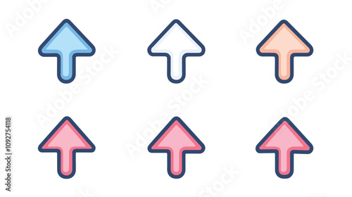 Simple Download Upload Arrow Button Vector for Professional Use