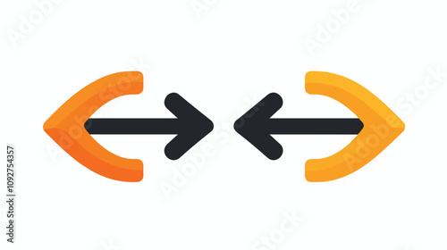 Simple Vector Change Exchange Arrows Icon for Financial Concepts