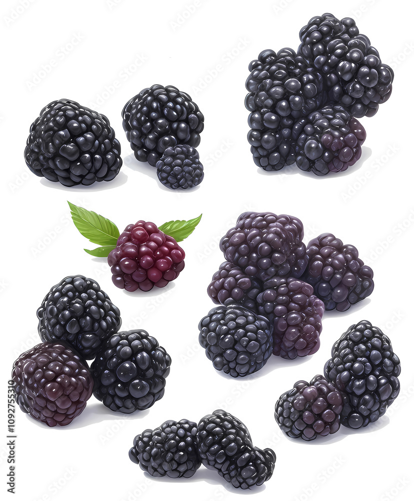Blackberries isolated background Blackberries isolated background