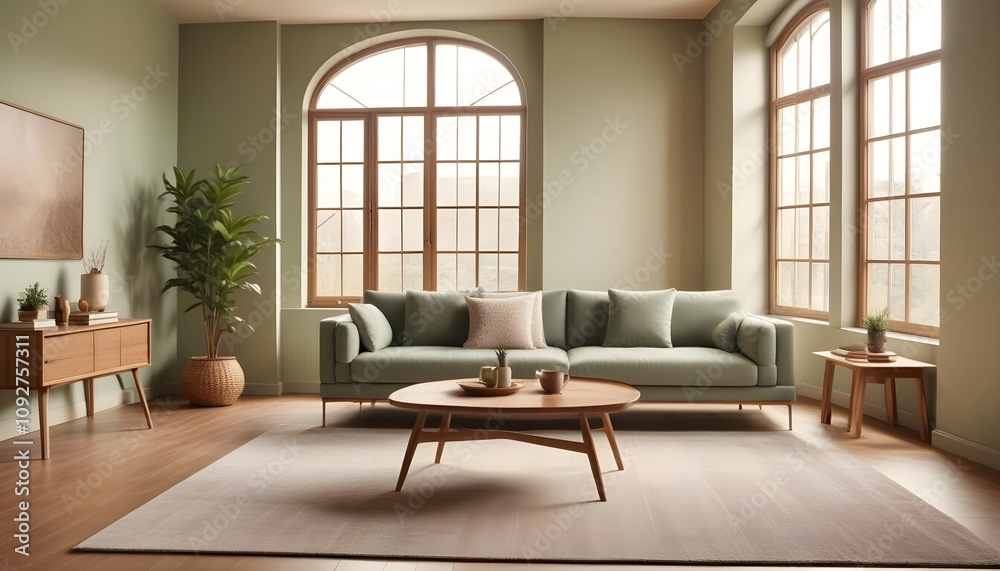 Photo modern style interior room 3d illustration Photo modern style interior room 3d illustration