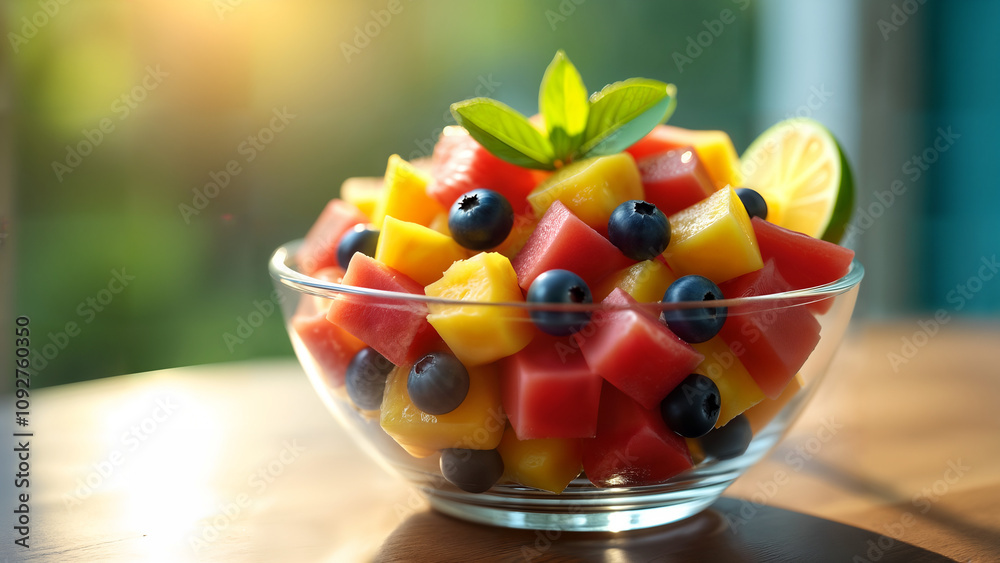 Colorful Tropical Fruit Salad Colorful Tropical Fruit Salad