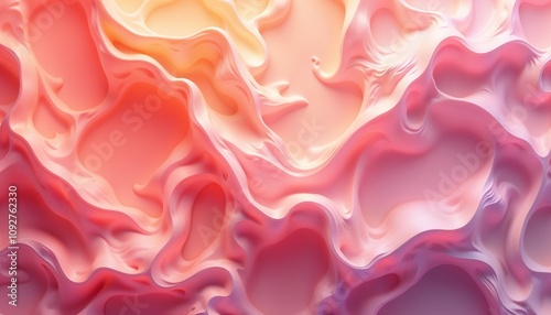 Smooth abstract texture with flowing colorful patterns in soft pastel shades