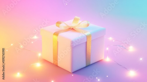 A beautifully wrapped Christmas gift box