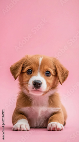 cute adorable puppy dog for pet shop background