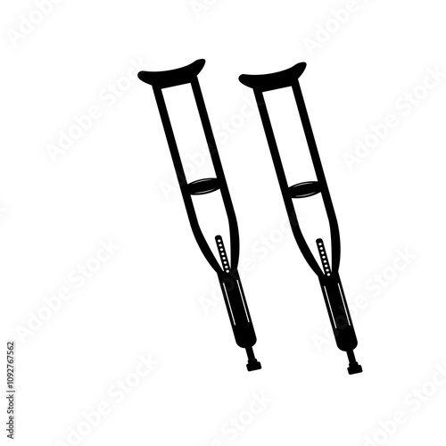 Crutches vector photo