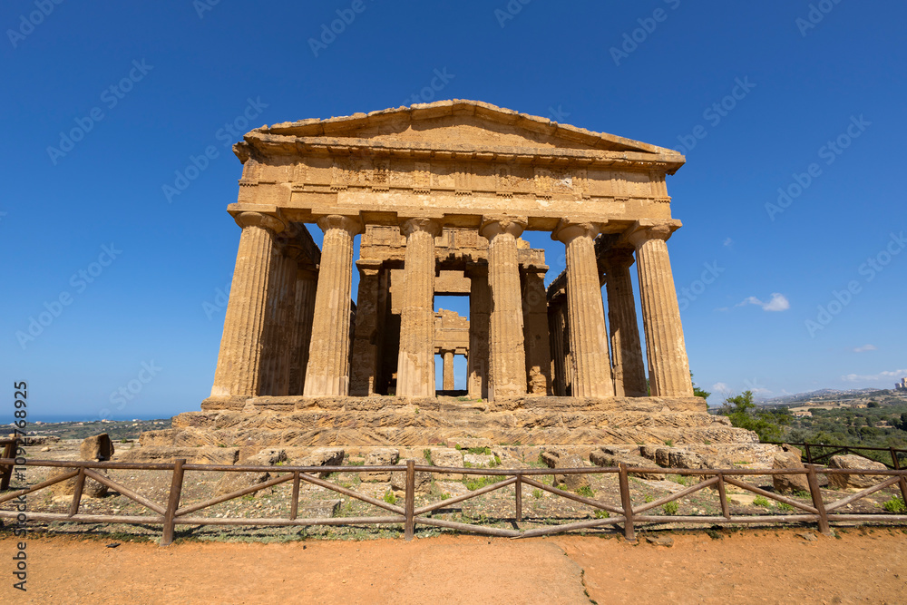 Temple of Concordia in the in the Valley of the Temples in Agrigento, Sicily, Italy Temple of Concordia in the in the Valley of the Temples in Agrigento, Sicily, Italy