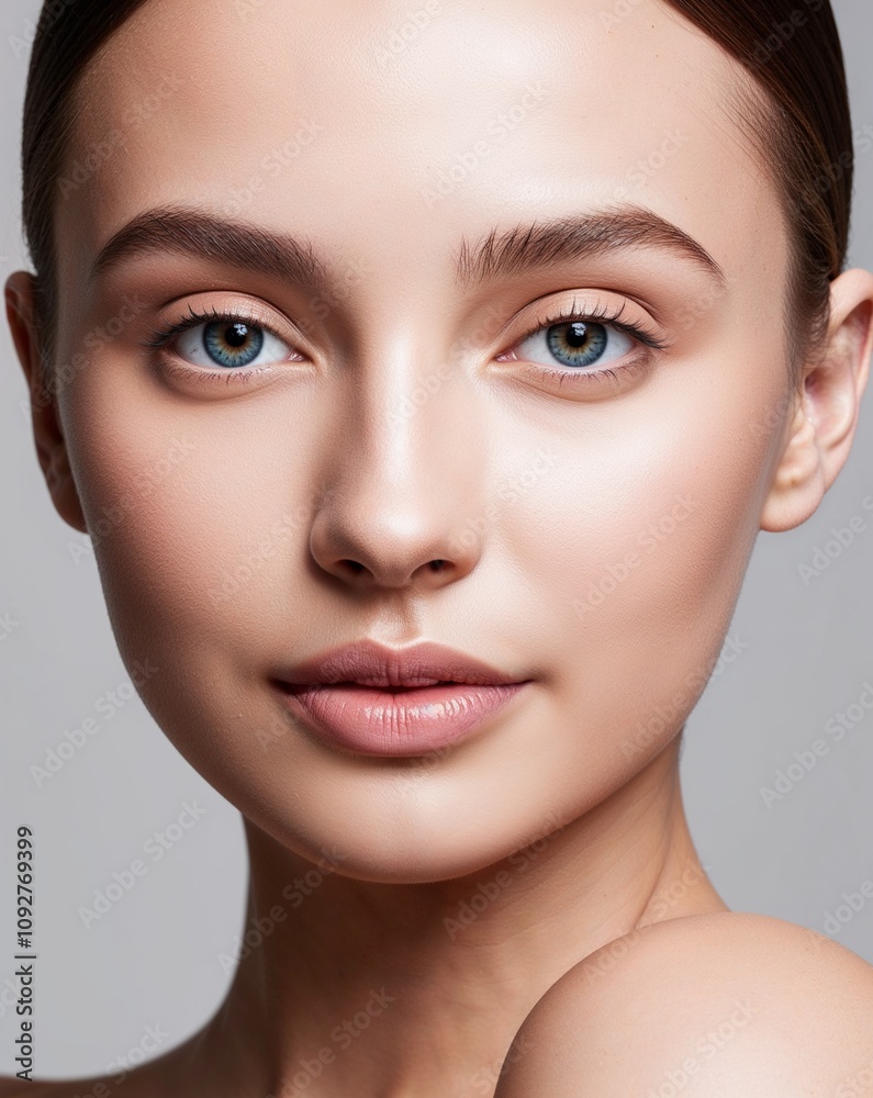 Close up shot beautiful white woman professional photography model Close up shot beautiful white woman professional photography model