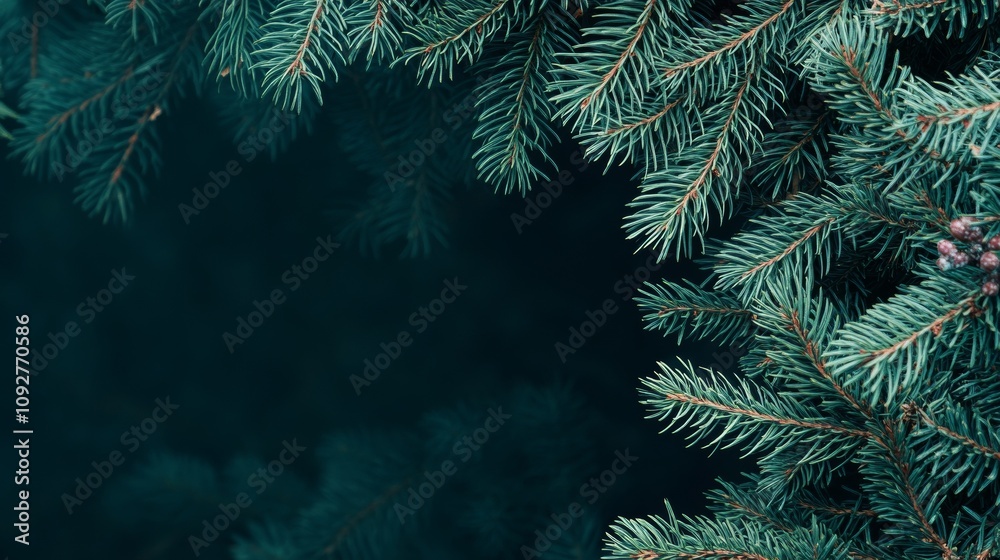 A simple picture of pine branches, perfect for a winter holiday design. The green needles create a corner border, ready to use. A simple picture of pine branches, perfect for a winter holiday design. The green needles create a corner border, ready to use.