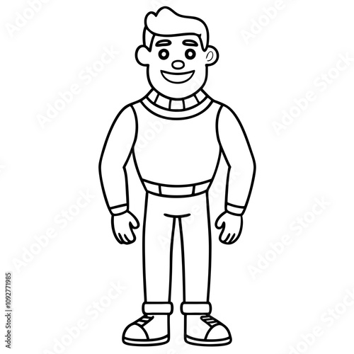 cartoon standing man