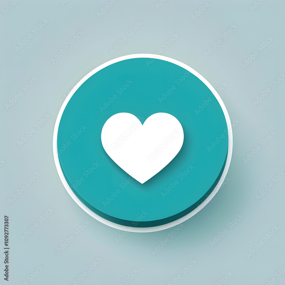 teal heart icon button teal heart icon button