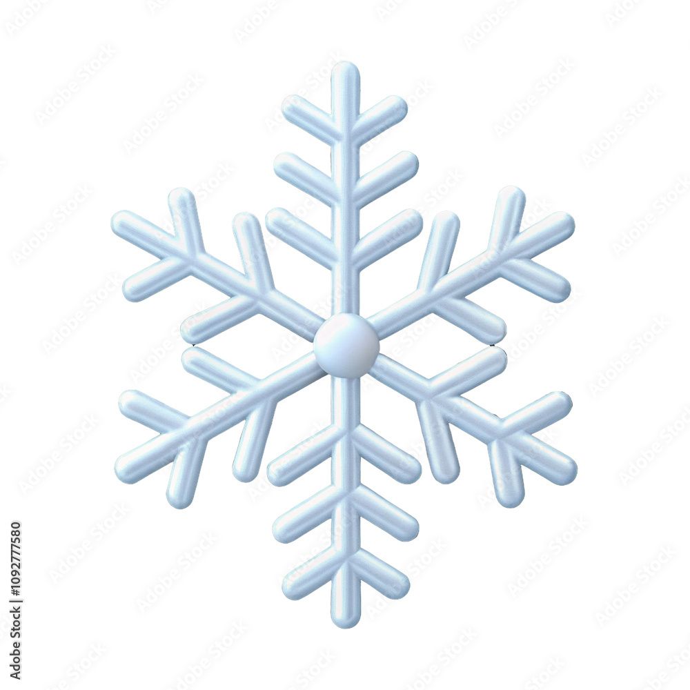 Fototapeta premium snowflake on white background