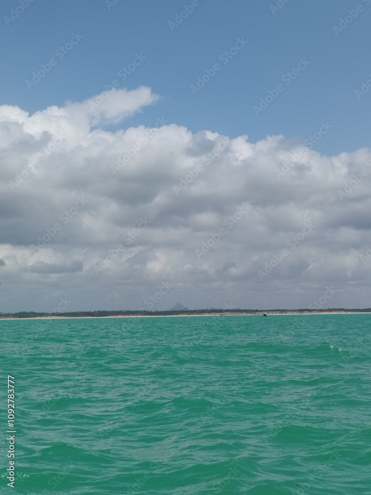 beach brazilian coast sea atlantic ocean sunny day natural beauty bahia brazil holidays