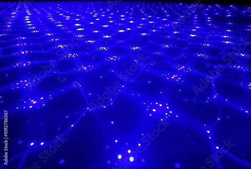 Ultraviolet waves represented by glowing patterns invisible to t photo