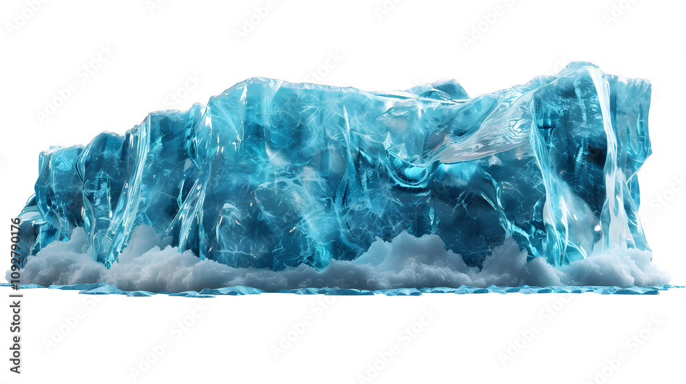 Massive iceberg isolated on white background Massive iceberg isolated on white background