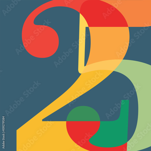 Number 25 corpotate sign banner for decoration