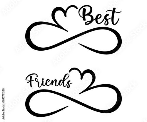 Best Friends Svg,Friendship Day Svg,Friendship Day T-shirt,Friends Svg,Family Friends Svg,Besties Svg,Cut File,Calligraphy t-shirt Design,Silhouette